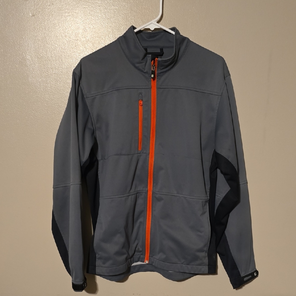 FootJoy FJ Golf Jacket Men’s Small Full Zip Windbreaker Gray Lightweight
